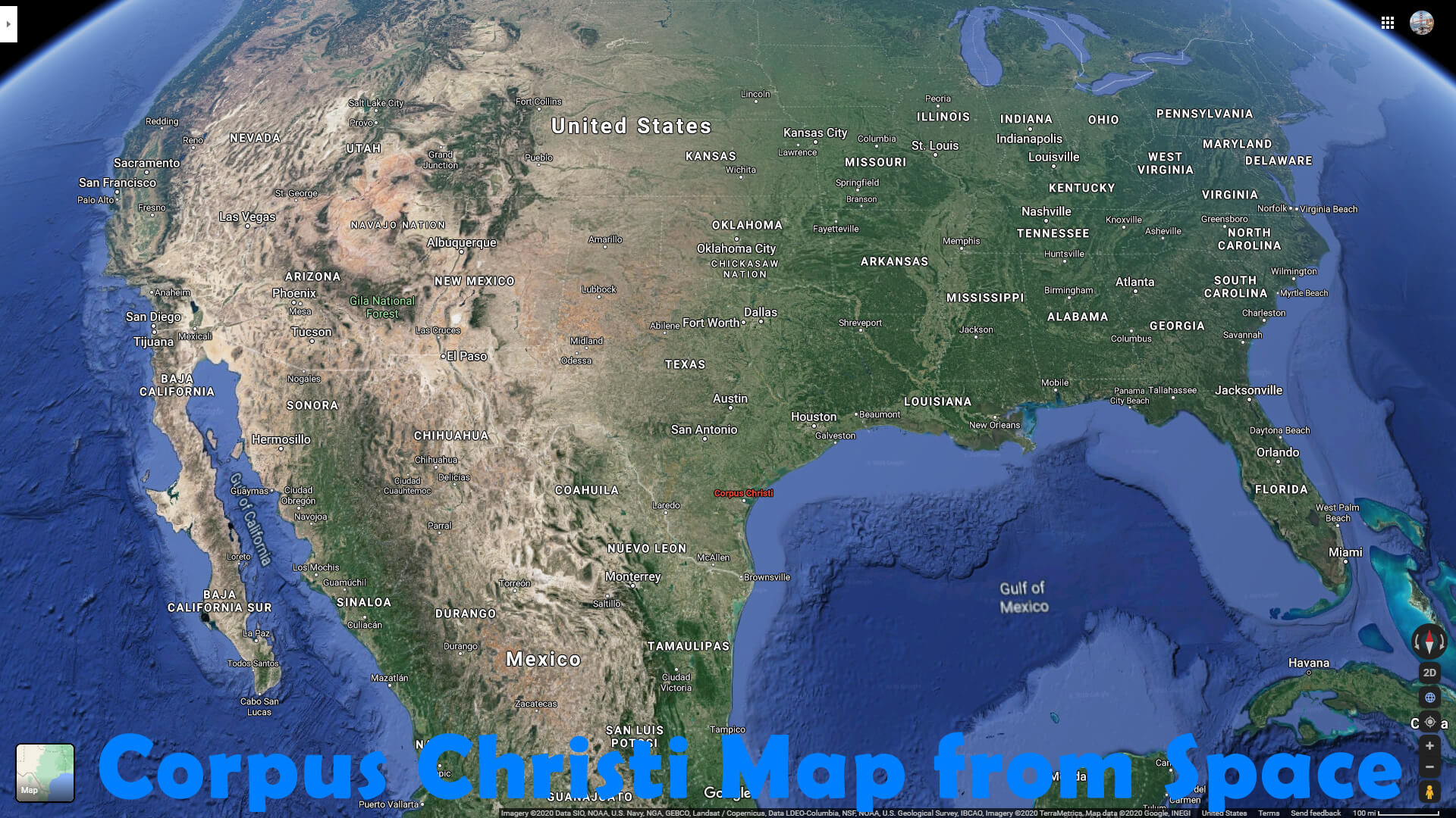 Corpus Christi Carte des Espace